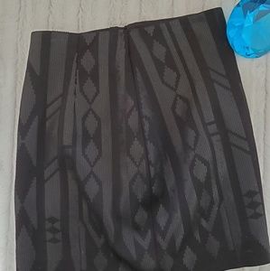 H & M Black matte sequin mini skirt size 2